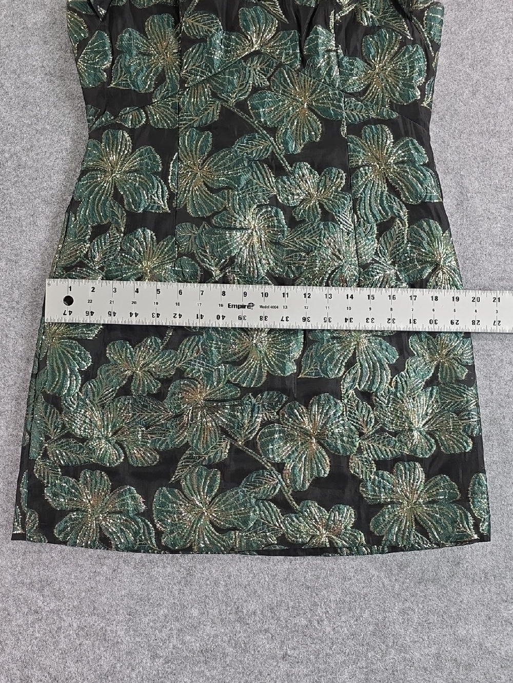 Lilly Pulitzer Black & Green Floral Metallic Cocktail Dress SIZE 8 - Picture 5 of 10